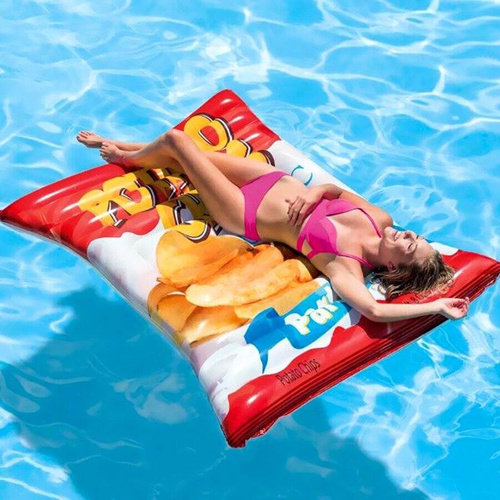 Materac dmuchany do pływania Chipsy 178x140 cm Intex 58776