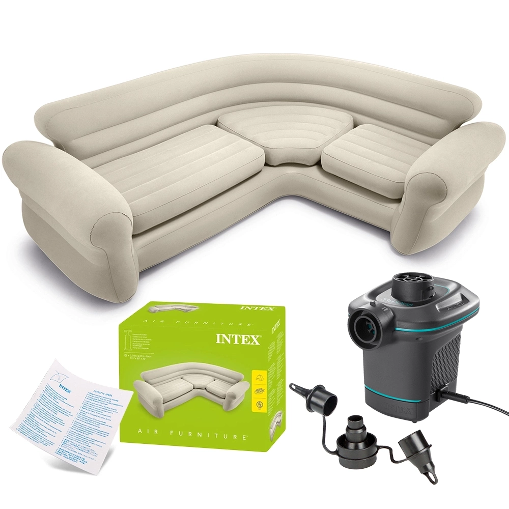 Dmuchana kanapa sofa narożnik  Intex 68575+ pompka 66640