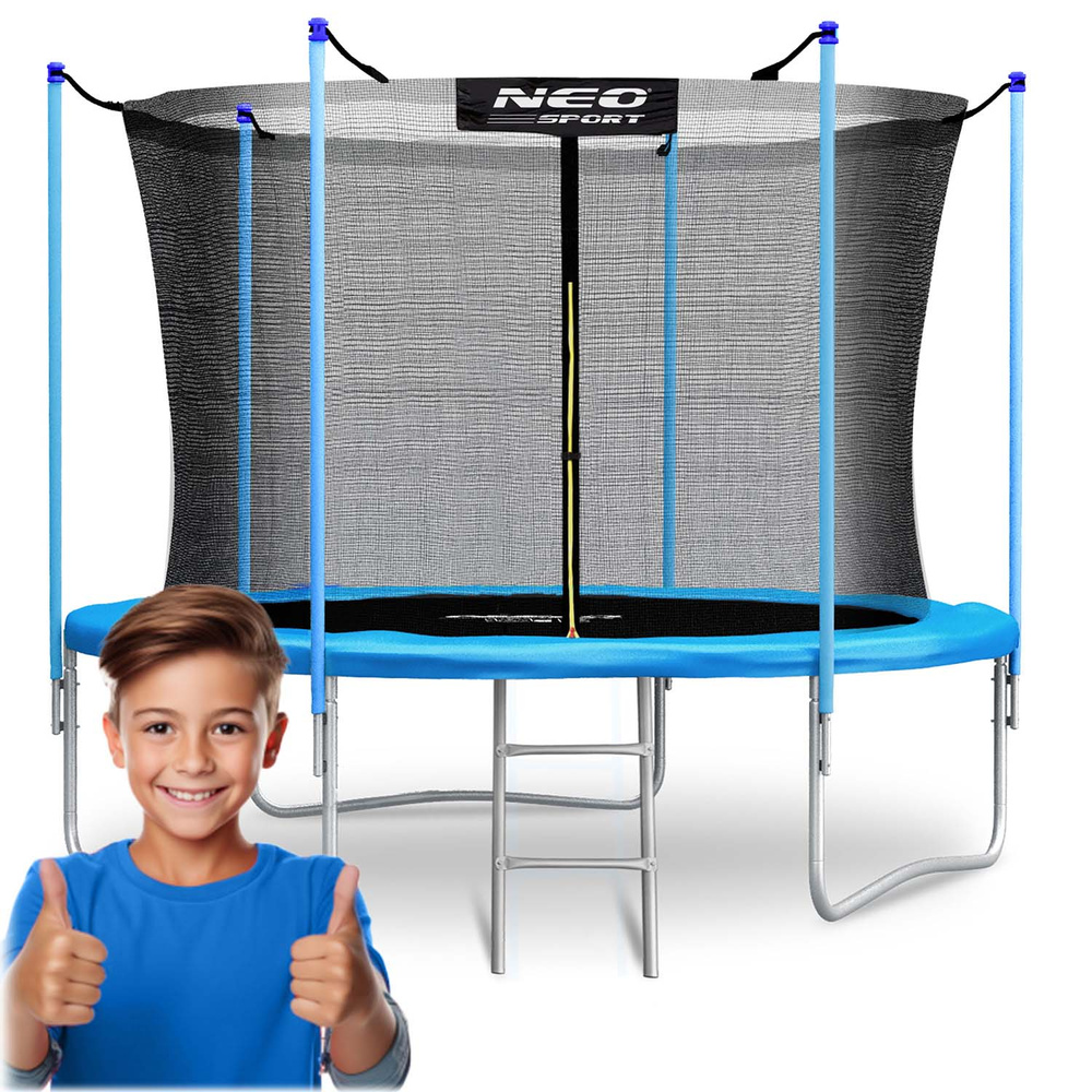 Trampolina ogrodowa 6ft/183cm z siatką wewnętrzną i drabinką