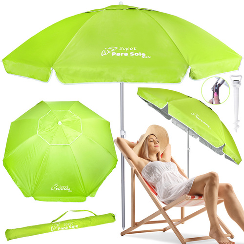 Parasol Plażowy Ogrodowy Sopot Para Sole Sun UPF 50+ 240cm ŁAMANY SP0810