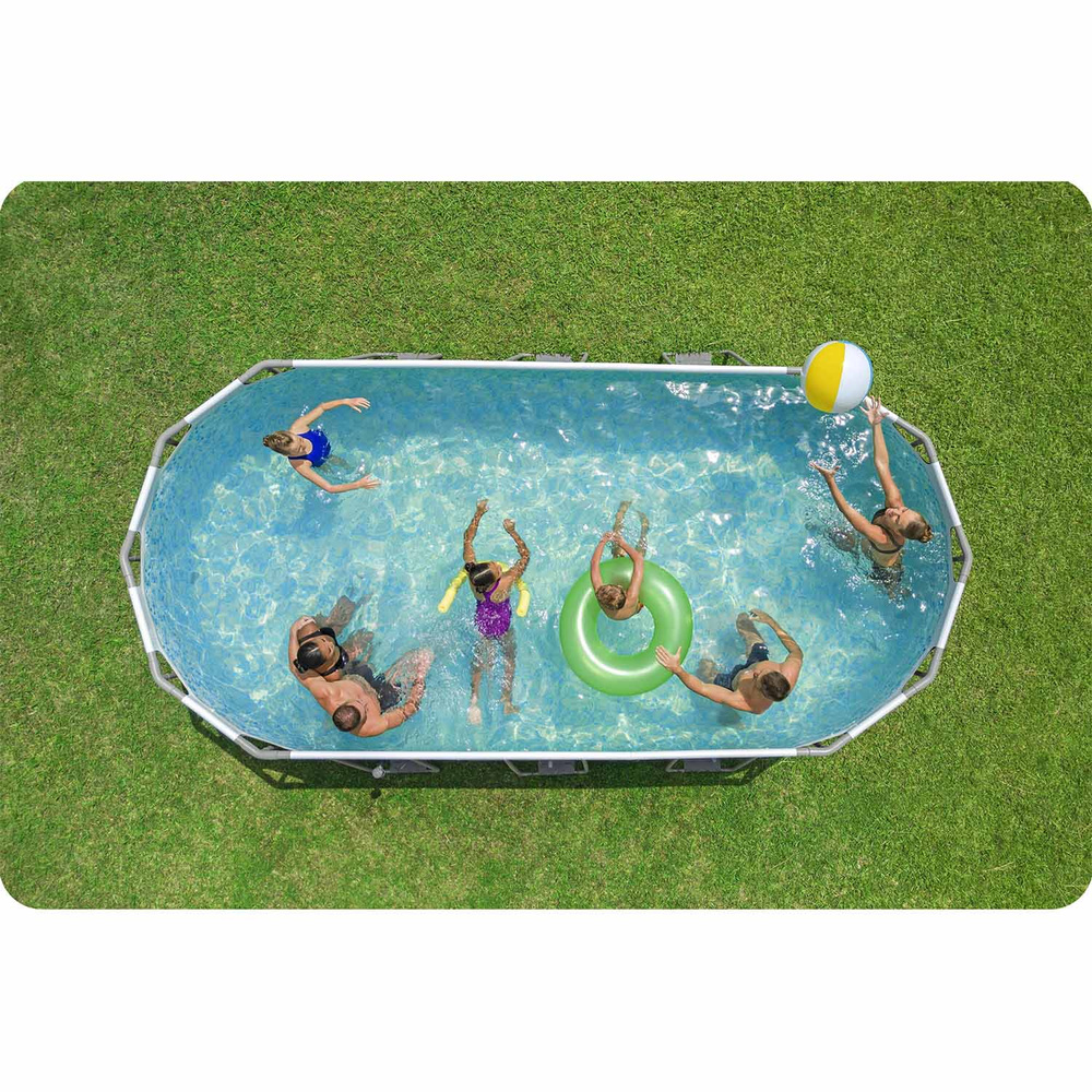 Basen ogrodowy stelażowy 549 x 274 x 122 cm 17w1 Bestway 56710