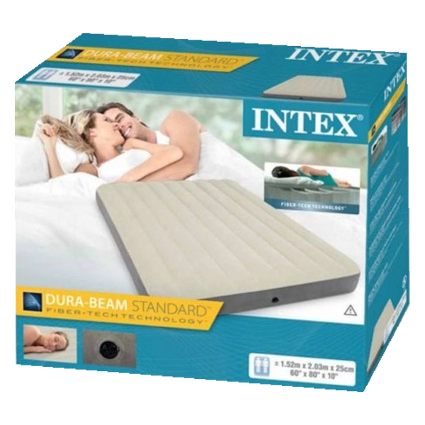 Materac dmuchany welurowy 152 x 203 x 25 cm INTEX 64709