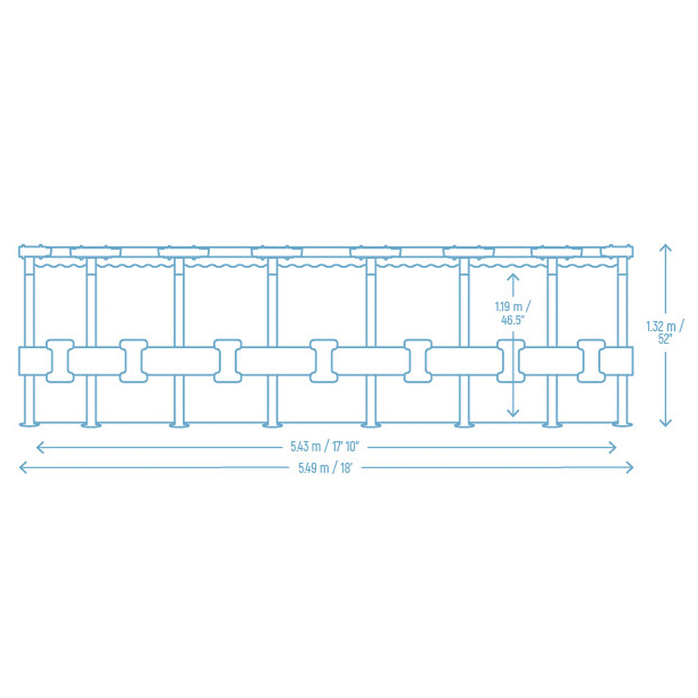 Basen Stelażowy 18FT 549x132 cm APX 365 BESTWAY