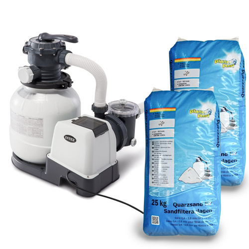 Pompa filtrująca piaskowa o wydajności 10500 l/h INTEX 26648+Piasek 50 kg