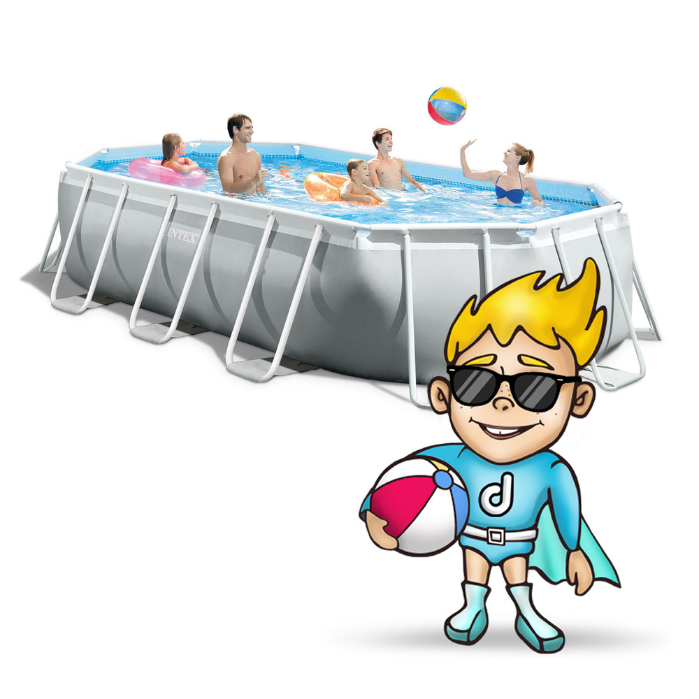 Basen ogrodowy stelażowy Prism Frame Oval 503x274x122 cm INTEX 26796 NP