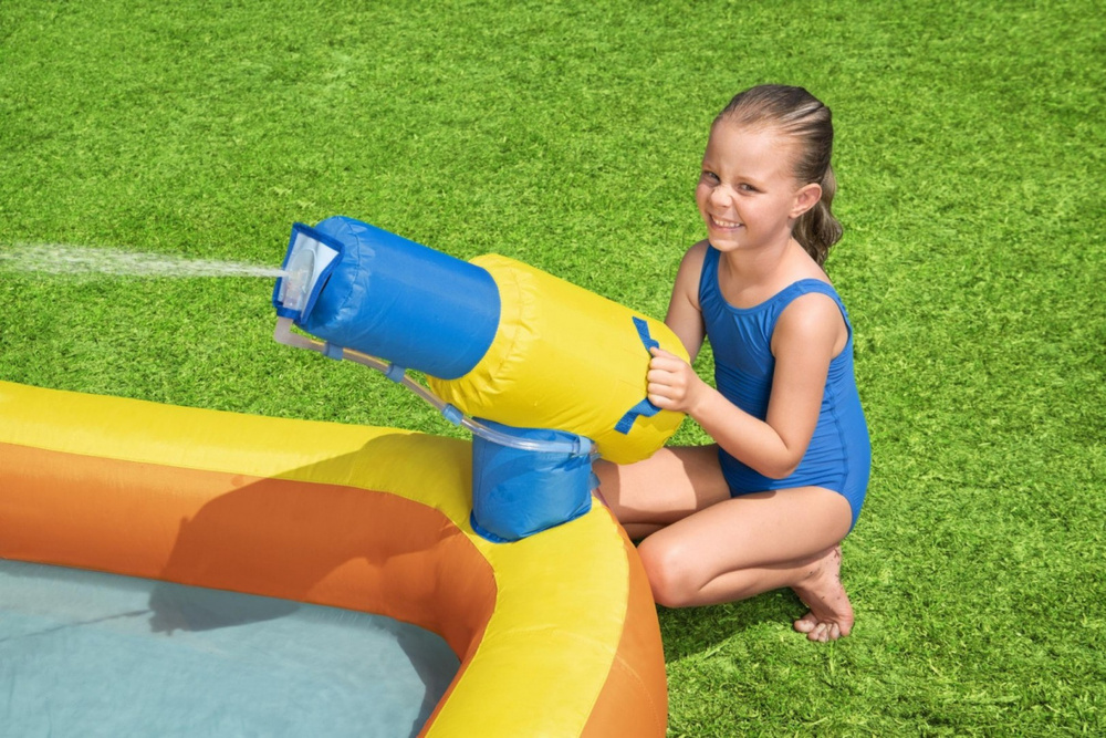 Bestway ogromny WODNY PLAC ZABAW 551x502x265cm zjeżdżalnia ścianka 53377