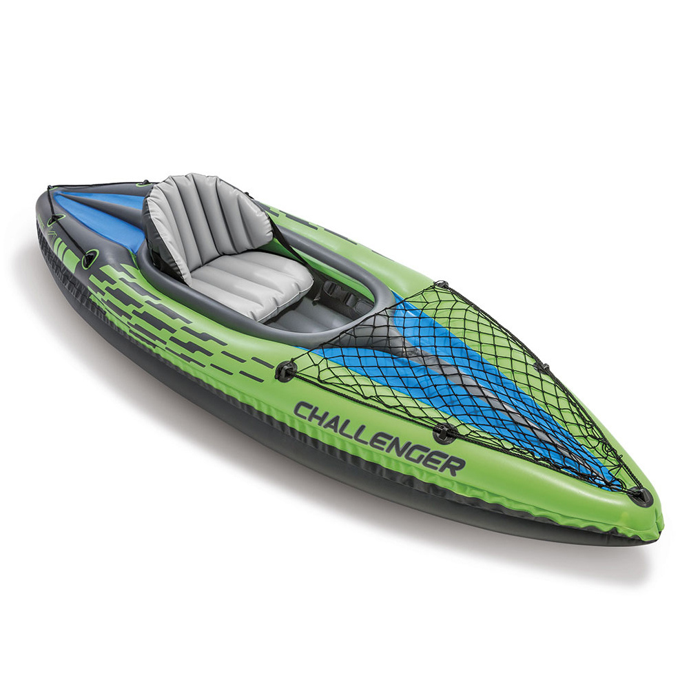 Kajak Challenger K-1 jednoosobowy + wiosła i pompka Intex 68305