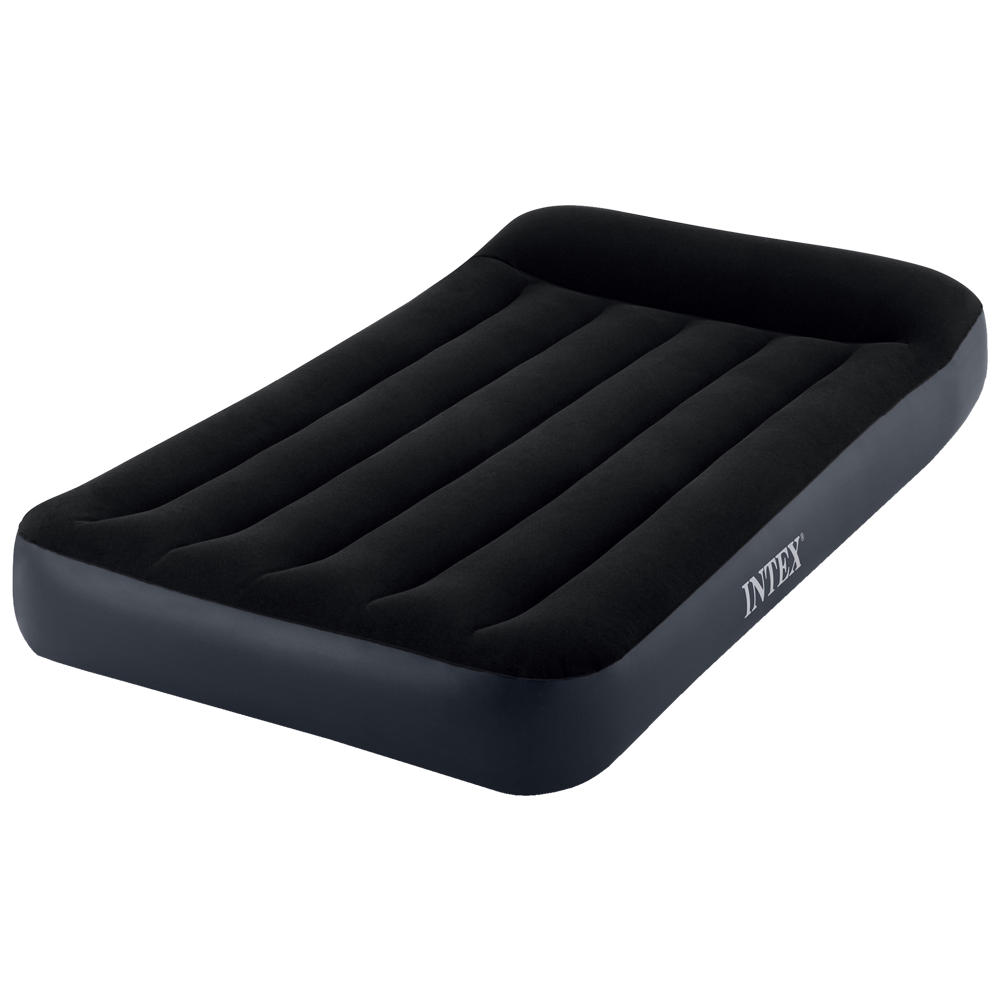 Materac dmuchany welurowy z pompką 99x191x25 cm Intex 64146