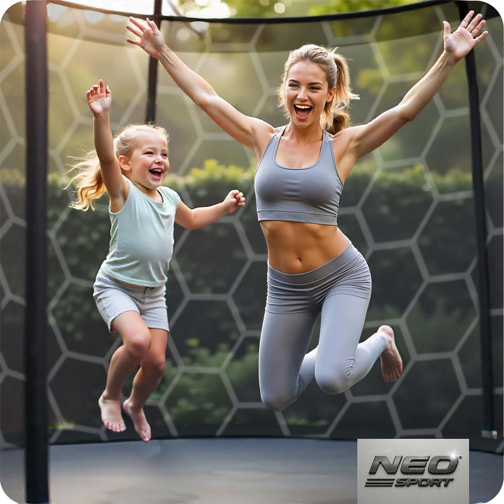 Trampolina ogrodowa 6ft/183cm z siatką wewnętrzną i drabinką Neo-Sport