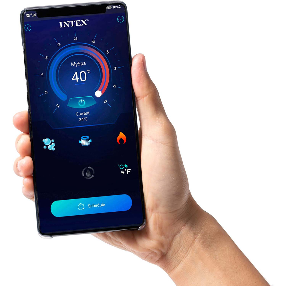 Dmuchane SPA z hydromasażem 6 osobowe INTEX 28452 Hydromasaż 28452NP LED APLIKACJA