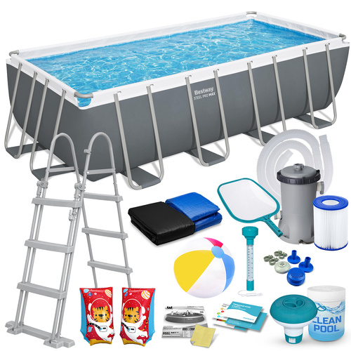Basen ogrodowy stelażowy 488 x 244 x 122 cm 17w1 Bestway 56670