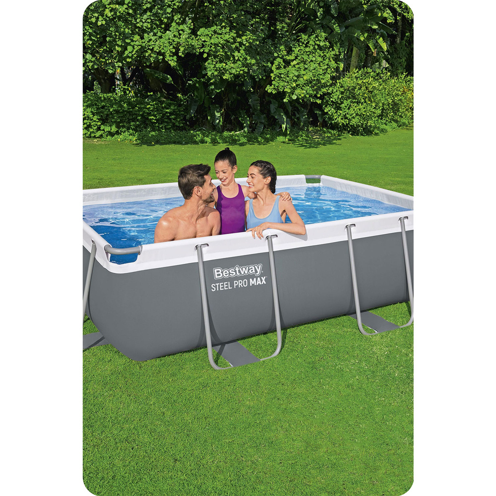 Basen ogrodowy stelażowy 282 x 196 x 84 cm 10w1 Bestway 56629N