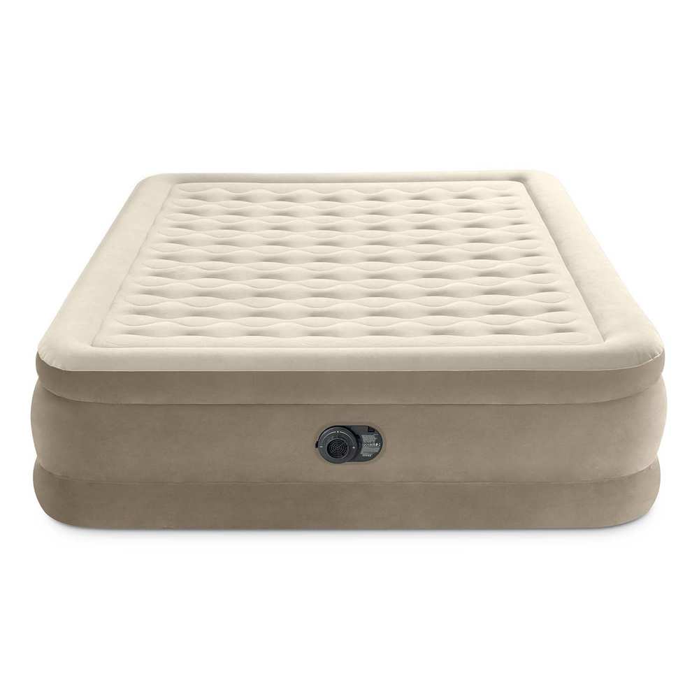 Materac welurowy Ultra Plush z wbudowaną pompką 152 x 203 x 46 cm INTEX 64428