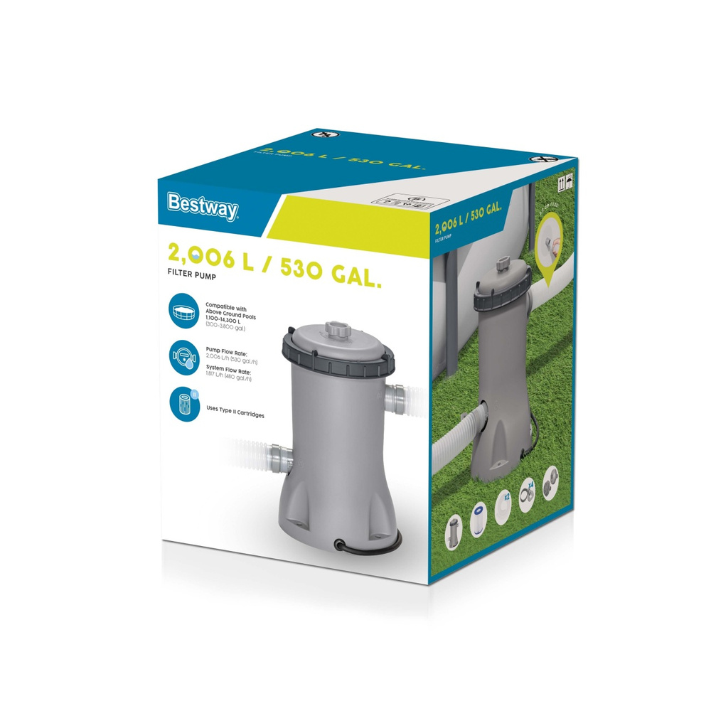 Bestway Pompa filtrująca do basenu wyd 2m3/h 58383