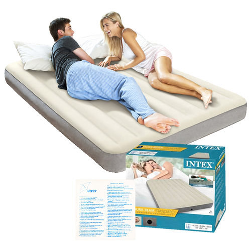 Materac dmuchany welurowy 152 x 203 x 25 cm INTEX 64709