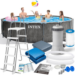 Basen stelażowy 457 x 122 cm INTEX Zestaw 12w1 26742