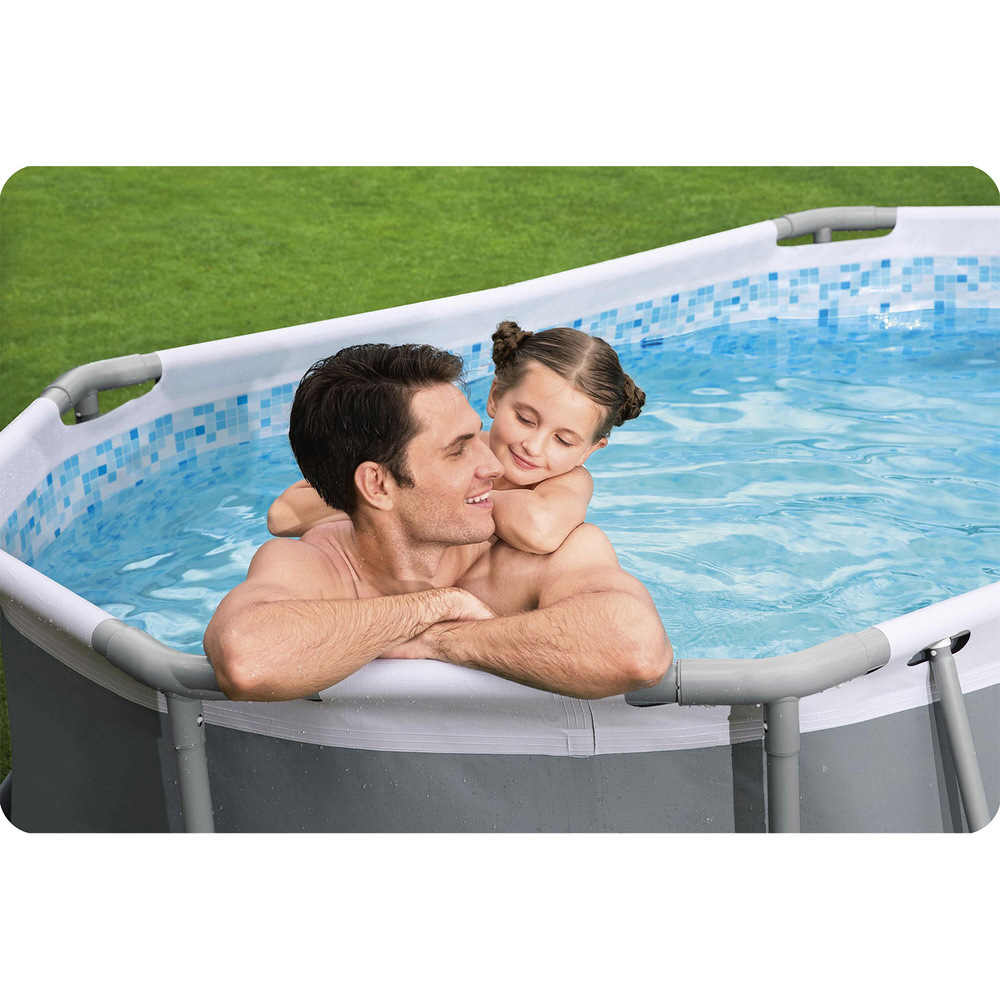 Basen ogrodowy stelażowy 305 x 200 x 84 cm 10w1 Bestway 5614A