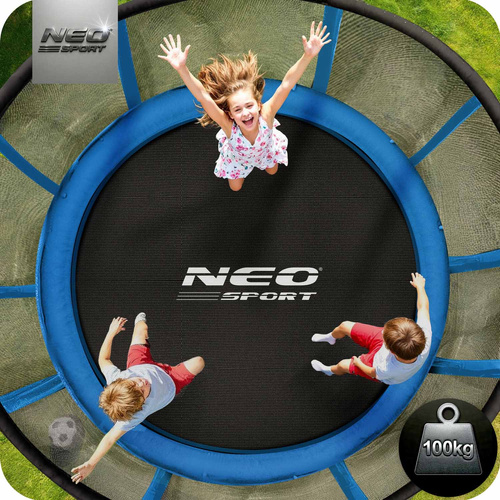 Trampolina ogrodowa 8ft/252cm siatka zewnętrzna i drabinką