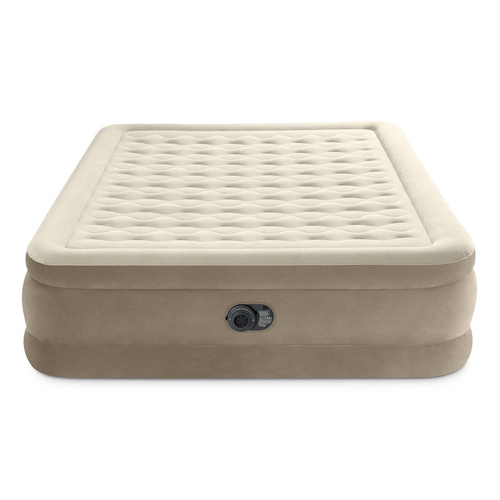 Materac welurowy Ultra Plush z wbudowaną pompką 152 x 203 x 46 cm INTEX 64428