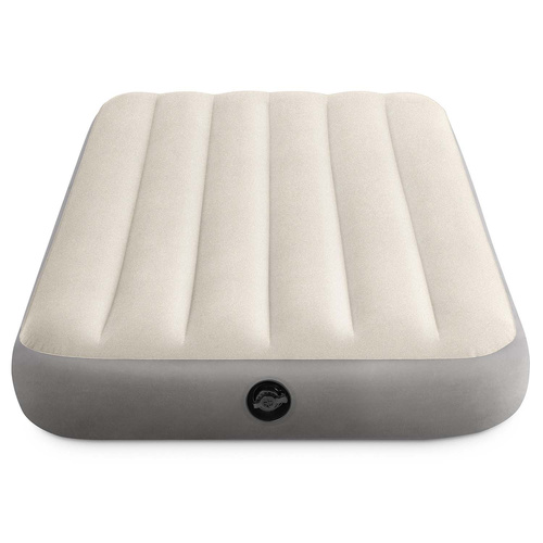 Materac welurowy dmuchany Deluxe Twin 99x191x25 cm Intex 64101