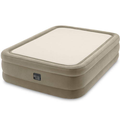 Materac welurowy z pompką ThermaLux 152x203 cm Intex 64478