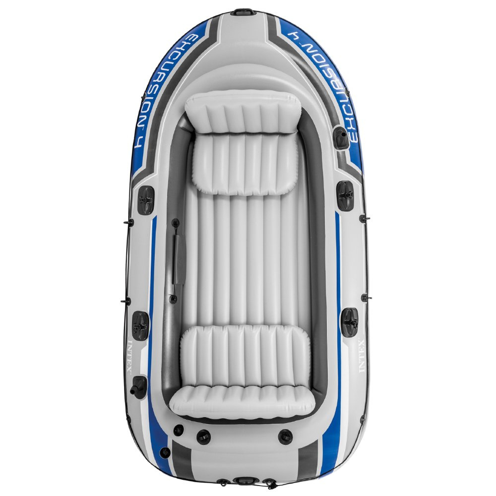 Zestaw ponton Excursion 4 osobowy z silnikiem i pawężą INTEX