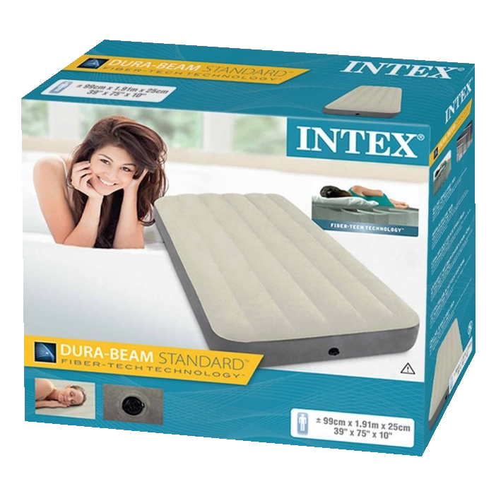 Materac dmuchany welurowy 99 x 191 x 25 cm INTEX 64707