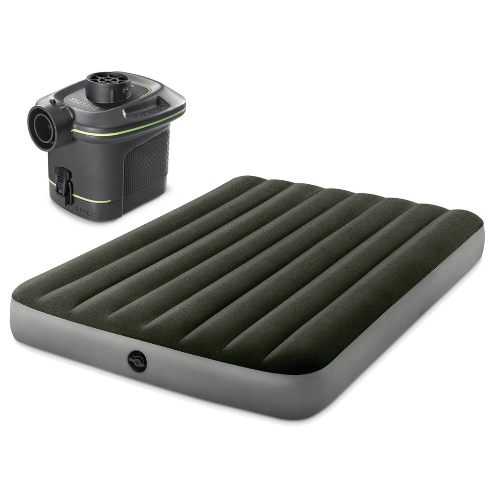 Materac dmuchany welurowy z pompką 137 x 191 X 25 cm INTEX 64778