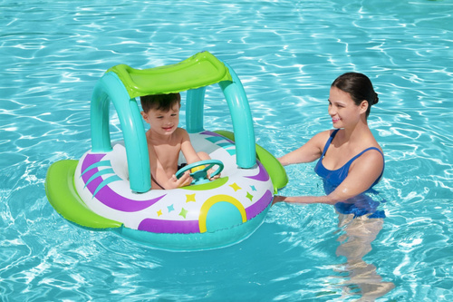 Ponton plażowy do pływania z daszkiem 107 x 112 cm Bestway 34149