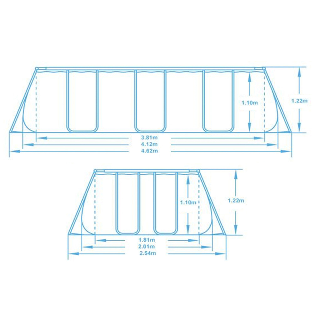 Basen stelażowy ogrodowy 412 x 201 x 122 cm 11w1 Bestway 56456N