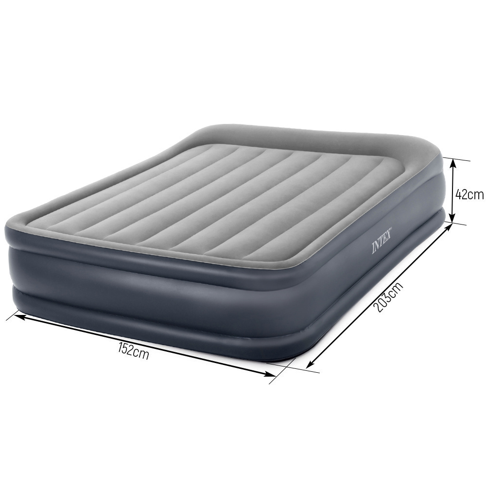 Materac Deluxe Pillow z pompką 152x203 INTEX 64136