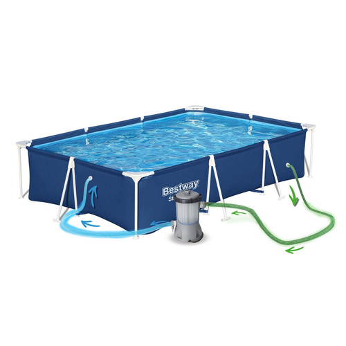 Basen Stelażowy Steel Pro 300x201x66 Prostokątny BESTWAY