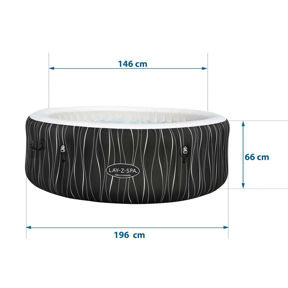 Bestway jacuzzi Lay-Z-Spa HOLLYWOOD 4-6os 196 cm LED 60059