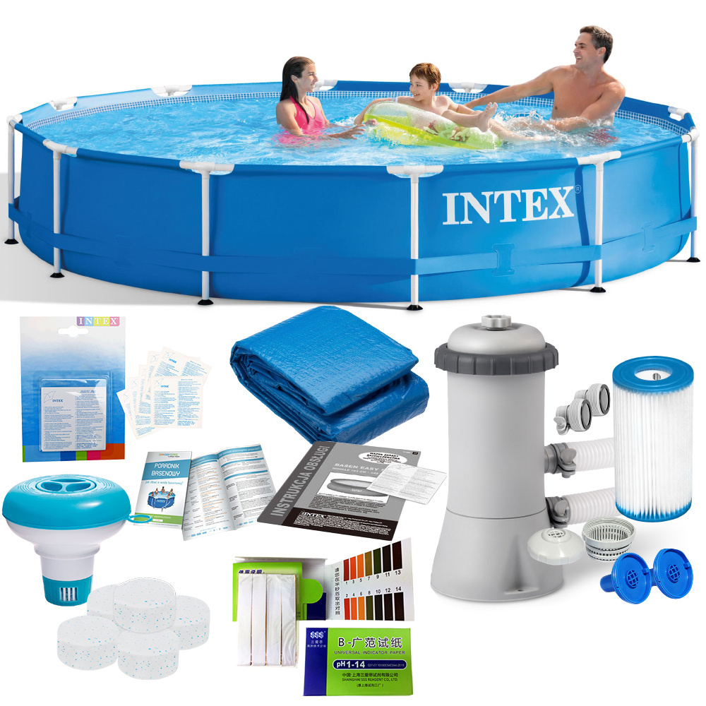 Basen stelażowy 366x76 cm INTEX Zestaw FULL 14w1 28212