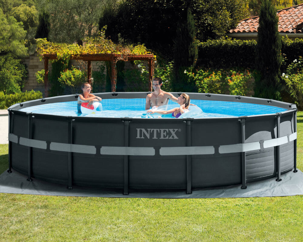 Basen ogrodowy stelażowy 549 x 132 cm INTEX 26330 z piaskiem 25 kg