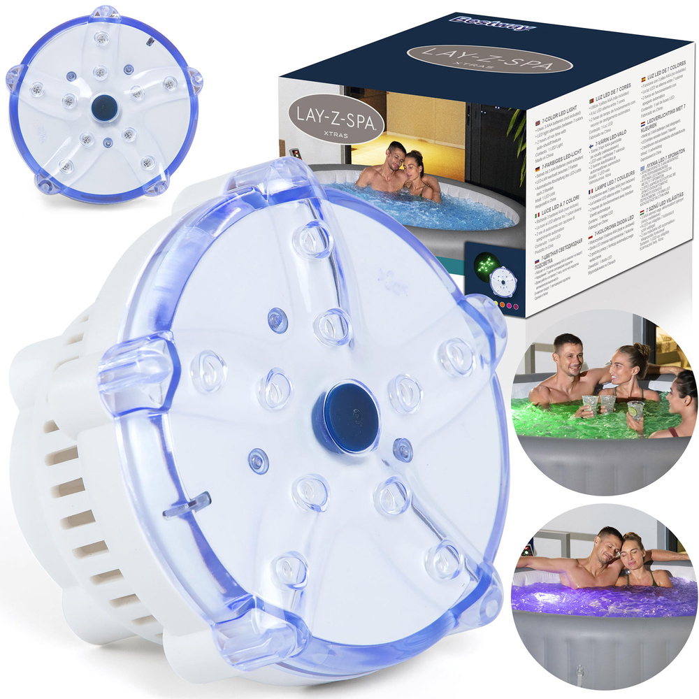 Bestway Lampka LED do SPA Jacuzzi 7 kolorów 10 diod energooszczędne 60303