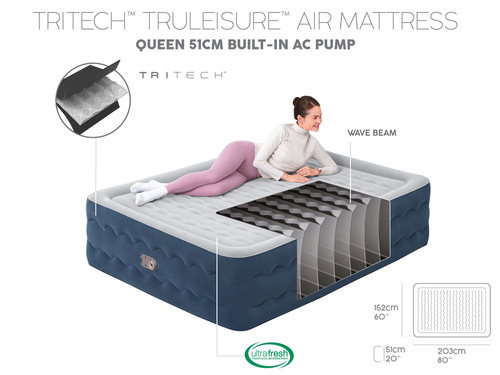 Bestway 2-osobowy Materac Queen Tritech Truleisure Air 203x152x51cm 6716P