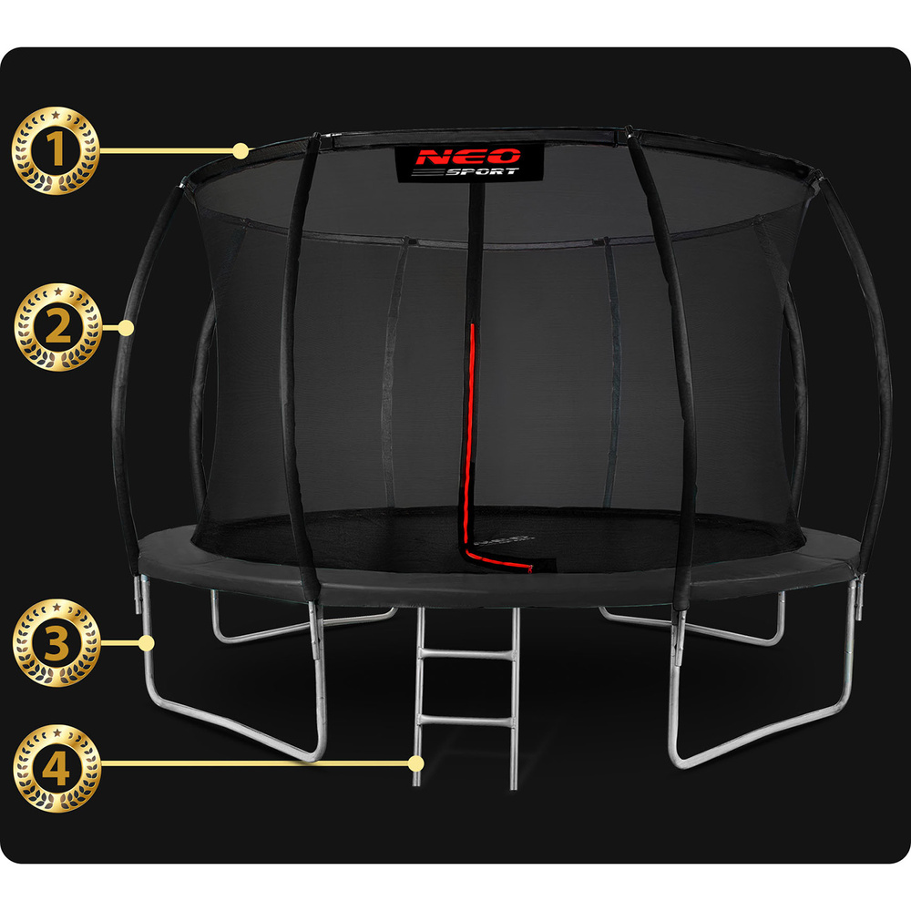 Trampolina ogrodowa profilowana 14ft/435cm z siatką wewnętrzną Neo-Sport