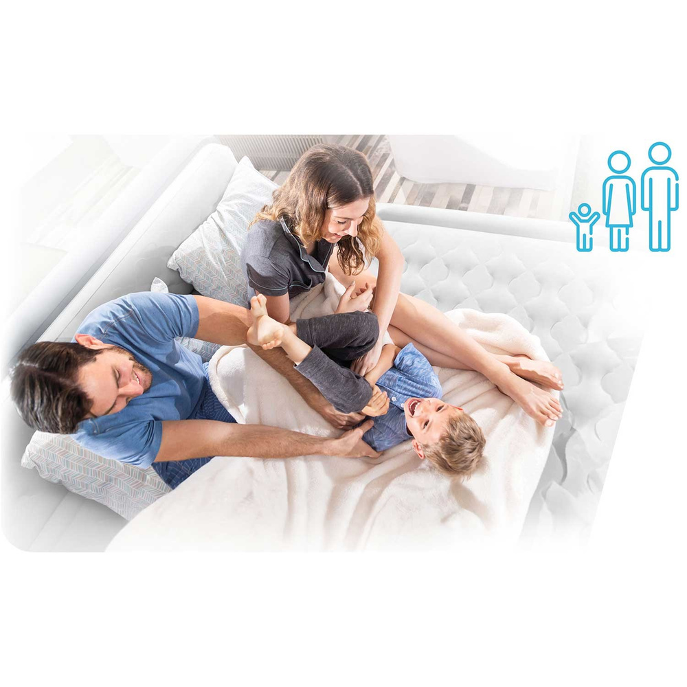 Materac dmuchany z pompką 152x203x46cm INTEX 64906