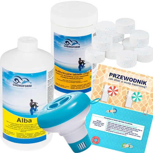 Zestaw chemii basenowej niemieckiej do wody basenu 4w1 alba tabletki multi