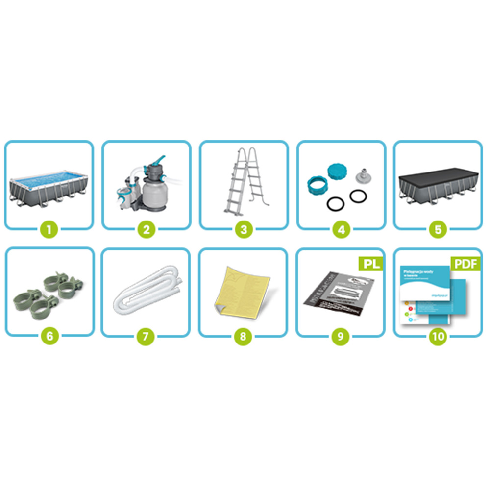 Basen stelażowy ogrodowy 549 x 274 x 122 cm 12w1 Bestway 56466N