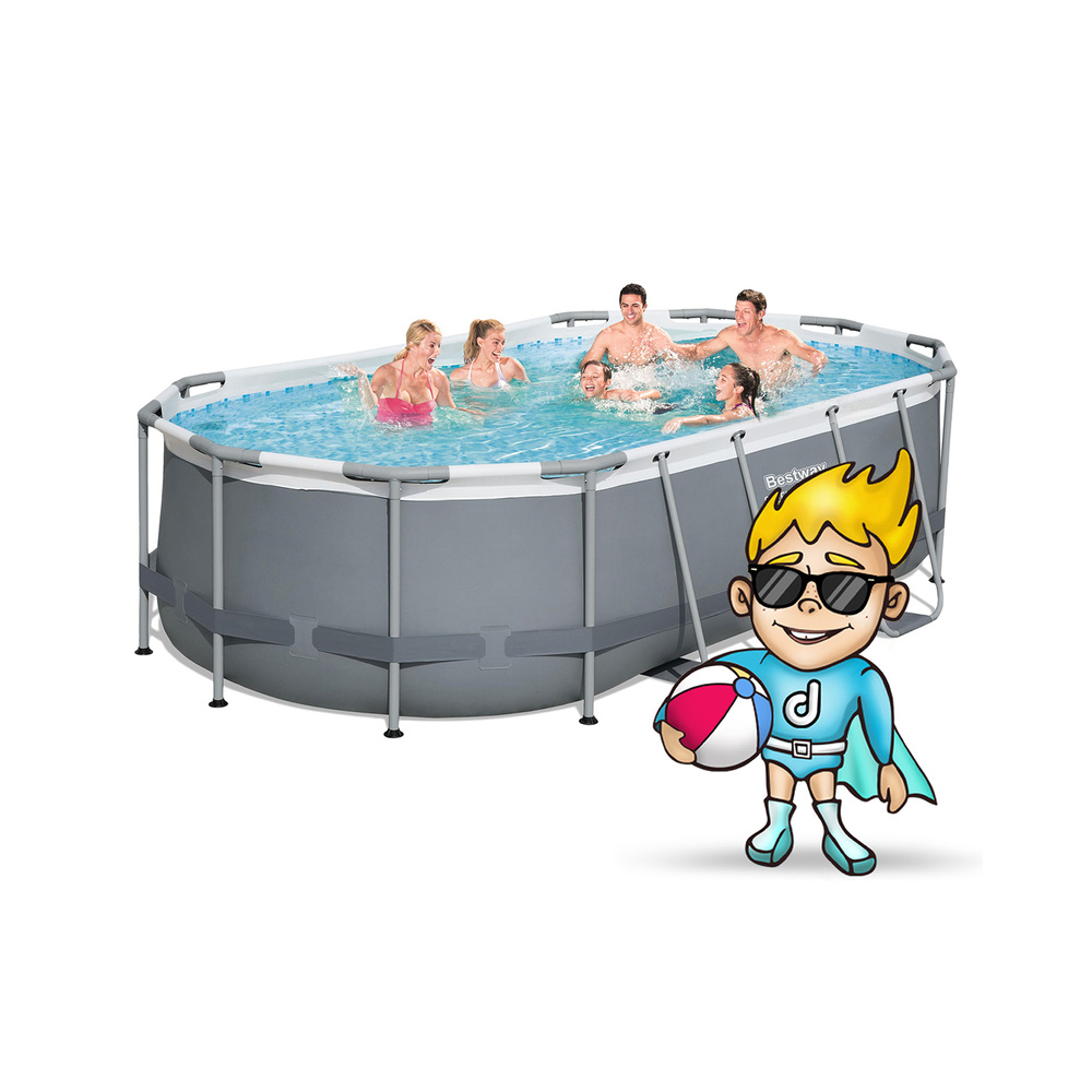 Basen ogrodowy stelażowy 427 x 250 x 100 cm 18w1 Bestway 56620