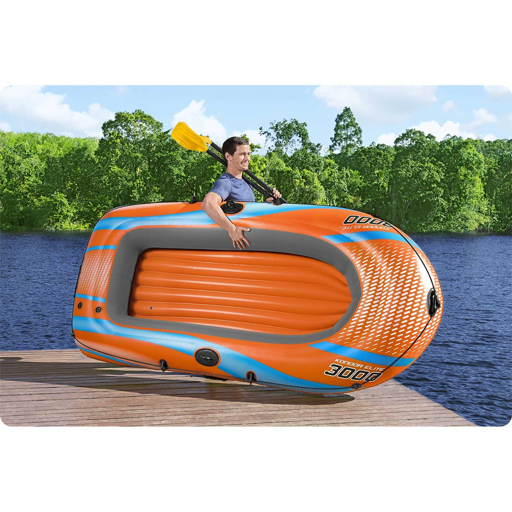 Bestway Zestaw Dmuchany ponton Kondor Elite 3000 z wiosłami i pompką 61145