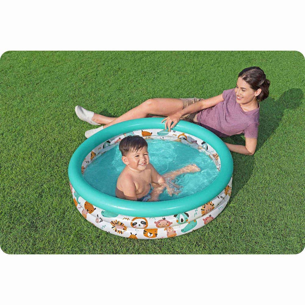 Basen dmuchany Brodzik dla dzieci 102x25cm Rybki BESTWAY + Łatka naprawcza