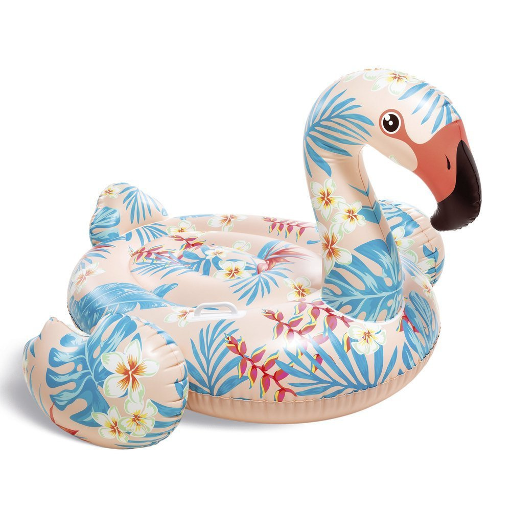 Pływająca wyspa, materac tropikalny flaming 142cm x 137cm x 97cm Intex 57559