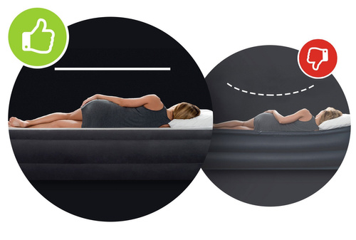 Materac dmuchany welurowy 183x203 cm Intex 64755