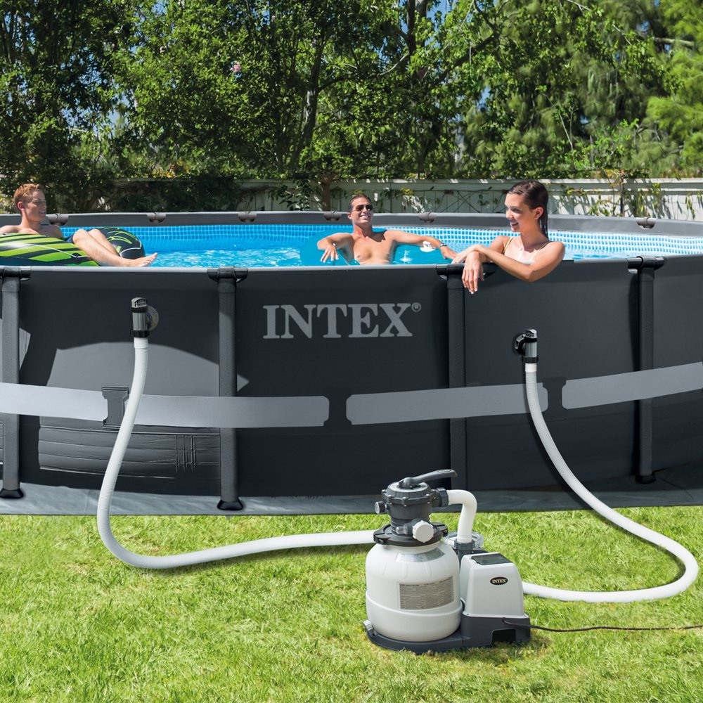 Pompa piaskowa z chlorynatorem (generator chloru) o wydajności 7900 l/h INTEX 26676 + piasek 50kg