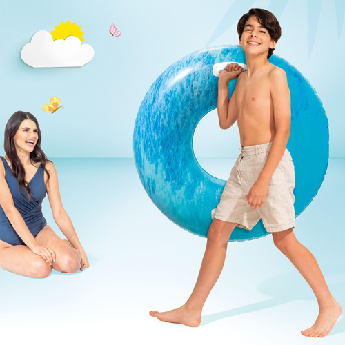 Duże koło dmuchane z uchwytami 114 cm Intex 56267 
