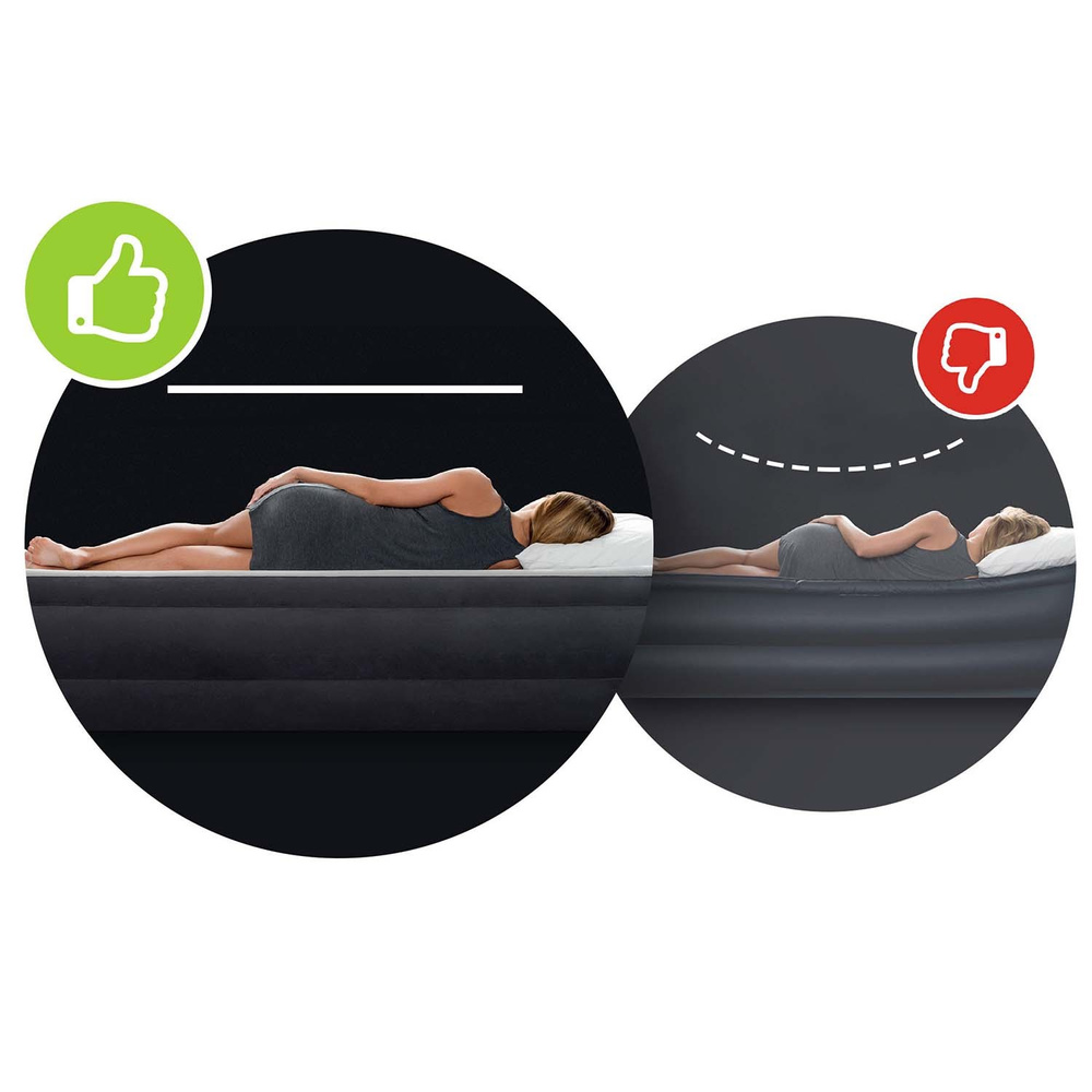 Materac welurowy dmuchany Deluxe Full 137 x 191 x 25 cm Intex 64102