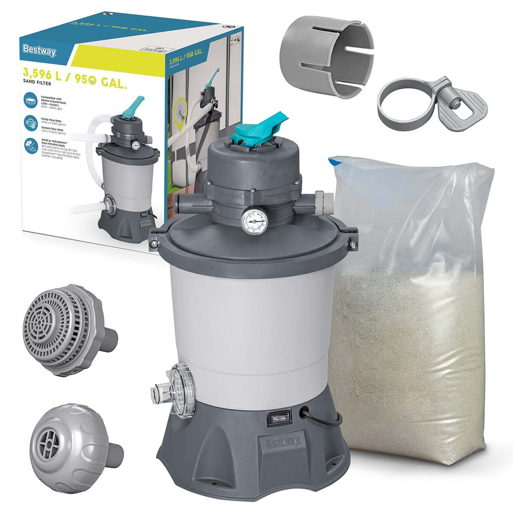 Pompa piaskowa 3596 l/h + piasek 25kg Bestway 58515